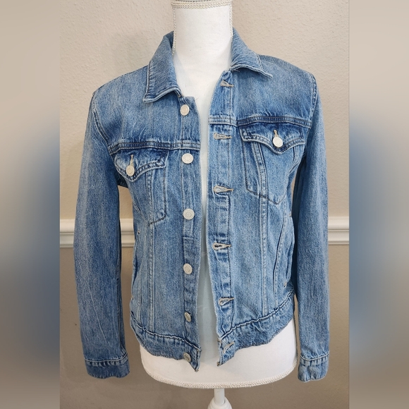 NWOT Lucky Brand Tomboy Trucker denim jean jacket size S - Picture 2 of 11